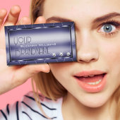 Carte De Visite Elégance Bleu chatoyant Noble élégant avec diamant