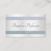 Carte De Visite Elegance Blue Pearl Parties scintillant Argent Bor (Devant)