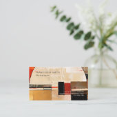 Carte De Visite Elégance céleste : Exploration Abstraite en beige (Debout devant)