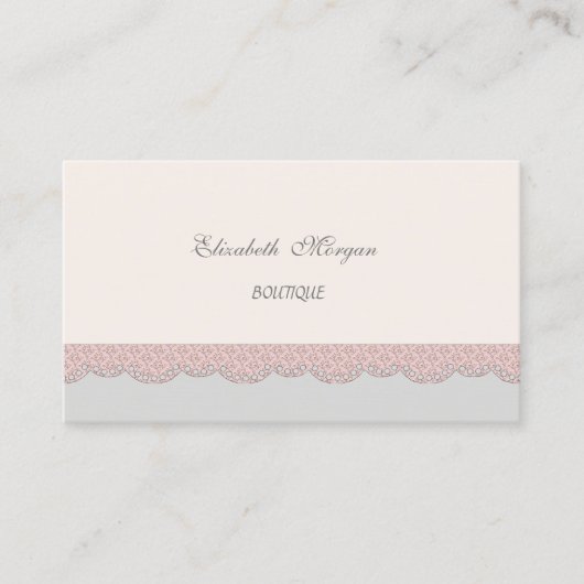 Carte De Visite Élégance Chic Luxe, Dentelle (Devant)
