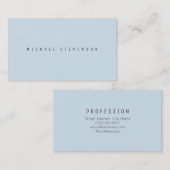 Carte De Visite Élégance classique dans le bleu de ciel moderne de (Devant / Derrière)