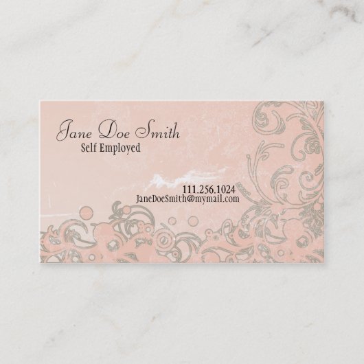 Carte De Visite Élégance de GrungeRapide (Devant)