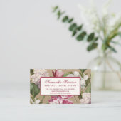 Carte De Visite Élégance de la boutique de fleurs botaniques vinta (Debout devant)