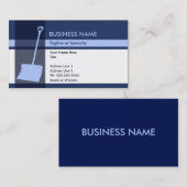 Carte De Visite élégance de la pelle à neige (Devant / Derrière)