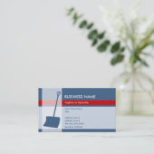 Carte De Visite élégance de la pelle des neiges (Debout devant)