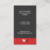 Carte De Visite Élégance de l'entreprise (Dos)