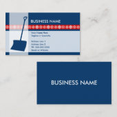 Carte De Visite élégance de pelle à neige (Devant / Derrière)