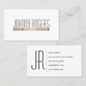 Carte De Visite Élégance d'élite minimalisme simple couverture des (Devant / Derrière)