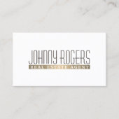 Carte De Visite Élégance d'élite minimalisme simple couverture des (Devant)