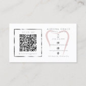 Carte De Visite Élégance dentaire en argent rose (Dos)