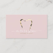 Carte De Visite Élégance dentaire rose or (Devant)