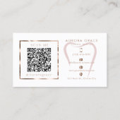 Carte De Visite Élégance dentaire rose Rose (Dos)