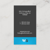 Carte De Visite Élégance d'entreprise III (Dos)