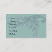 Carte De Visite Élégance d'oiseau de ronflement (Dos)