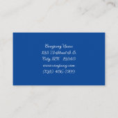 Carte De Visite Élégance en verre floral (Dos)