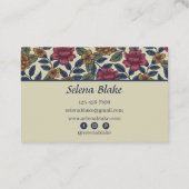Carte De Visite Élégance florale audacieuse | Moderne et élégant (Dos)
