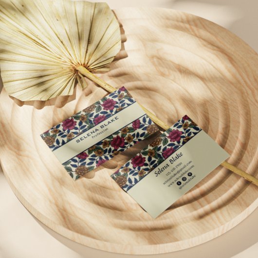 Carte De Visite Élégance florale audacieuse | Moderne et élégant