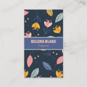 Carte De Visite Élégance florale : Verticale moderne et minimalist (Devant)