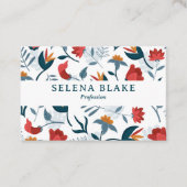 Carte De Visite Élégance florale vive | Chic et moderne (Devant)
