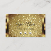 Carte De Visite Elegance Golden Shimmer Sparkling Parties scintill (Devant)