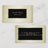 Carte De Visite Élégance Luxe Style Professionnalisme (Devant / Derrière)