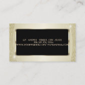 Carte De Visite Élégance Luxe Style Professionnalisme (Dos)