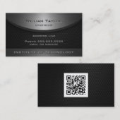 Carte De Visite Élégance métallique 2 avec le code de QR (Devant / Derrière)