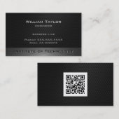 Carte De Visite Élégance métallique avec le code de QR (Devant / Derrière)