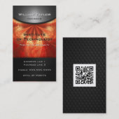 Carte De Visite Élégance métallique rouge avec la verticale de (Devant / Derrière)