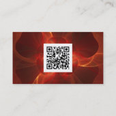 Carte De Visite Élégance métallique rouge avec le code de QR (Dos)