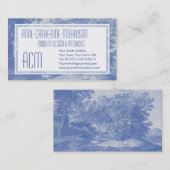 Carte De Visite Élégance minable de pays de Blue Toil de Jouy (Devant / Derrière)