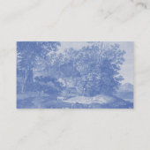 Carte De Visite Élégance minable de pays de Blue Toil de Jouy (Dos)