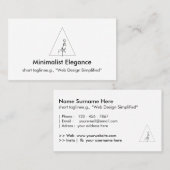 Carte De Visite Élégance minimaliste (Devant / Derrière)
