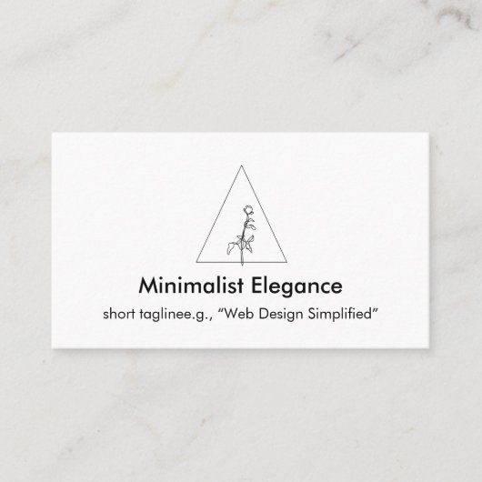 Carte De Visite Élégance minimaliste (Devant)