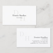 Carte De Visite Élégance minimaliste CLASSIQUE (Devant / Derrière)