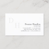 Carte De Visite Élégance minimaliste CLASSIQUE (Dos)