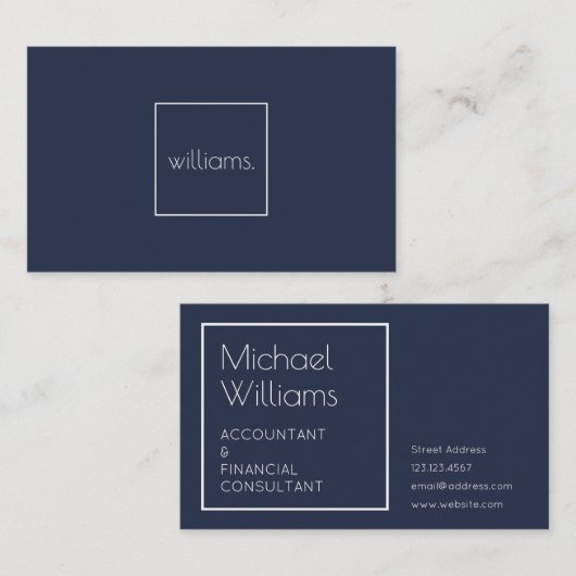 Carte De Visite Élégance minimaliste moderne (Devant / Derrière)