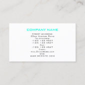 Carte De Visite Élégance minimalistic futuriste d'entreprise (Dos)