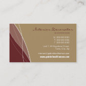 CARTE DE VISITE :: élégance moderne 1 (Dos)