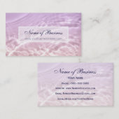 Carte De Visite Elégance moderne Chic rose Satin d'eau (Devant / Derrière)