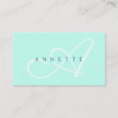 Carte De Visite Elégance moderne dans vert turquoise (Devant)