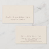 Carte De Visite Élégance moderne ivoire (Devant / Derrière)