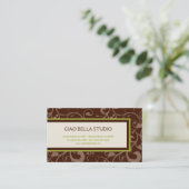 Carte De Visite Élégance Nature-Inspirée (Debout devant)