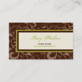 Carte De Visite Élégance Nature-Inspirée (Dos)