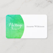 Carte De Visite Élégance naturelle en pierre verte (Devant)