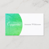 Carte De Visite Élégance naturelle en pierre verte (Devant)