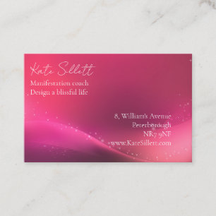 Carte De Visite Elégance professionnelle rose pétillant personnali