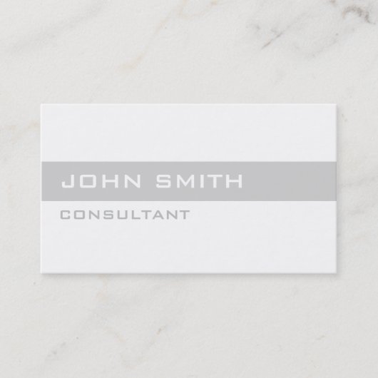 Carte De Visite Élégance professionnelle Simple Blanc moderne (Devant)