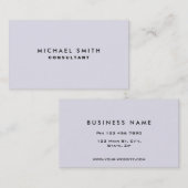 Carte De Visite Élégance professionnelle Simple et simple entrepri (Devant / Derrière)