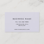 Carte De Visite Élégance professionnelle Simple et simple entrepri (Dos)